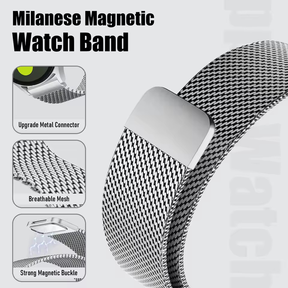 18/20/22mm Steel Mesh Milanese - огляд і ціна Milanese Loop Magnetic