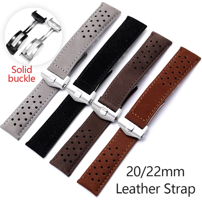 Genuine Leather Wristband for  - огляд і ціна Curved Spring Bar