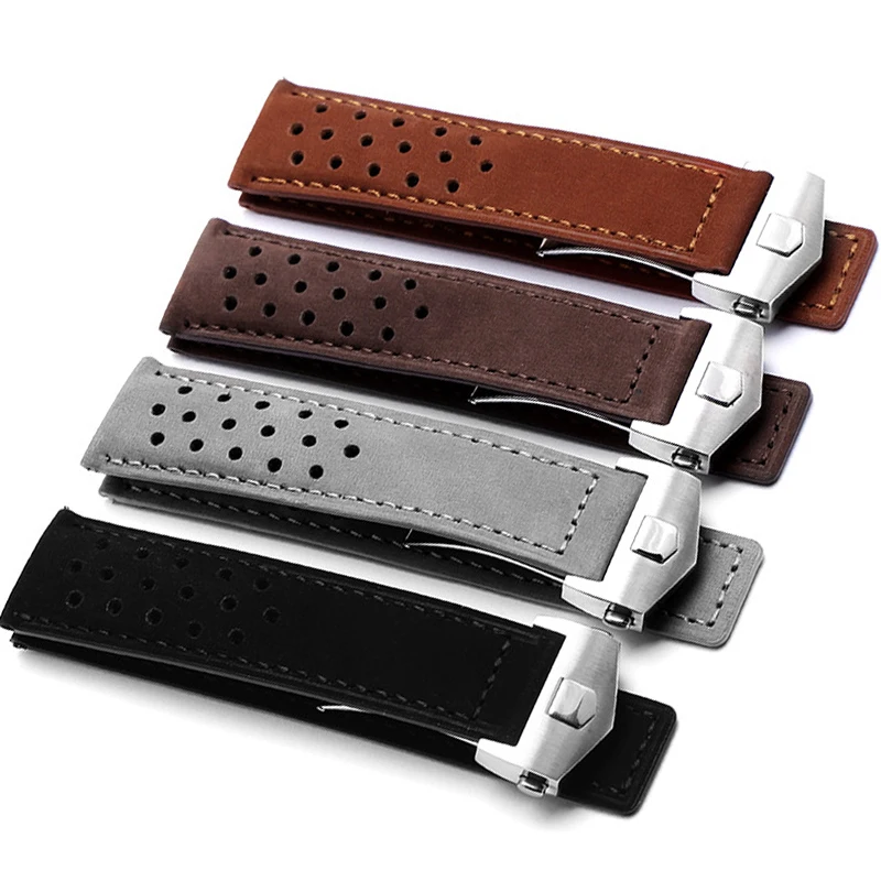 Genuine Leather Wristband for  - огляд і ціна Curved Spring Bar