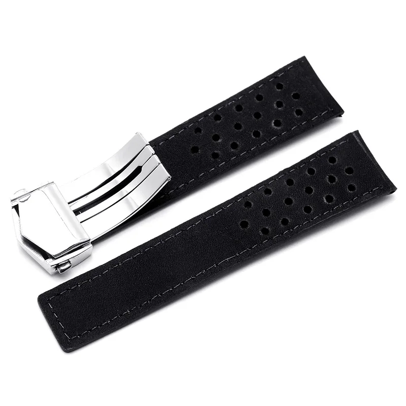 Genuine Leather Wristband for  - огляд і ціна Curved Spring Bar