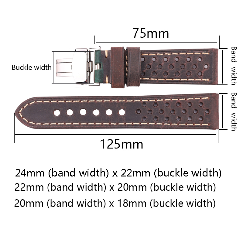 Retro Calf Leather Watch Bands - огляд і ціна Curved Spring Bar