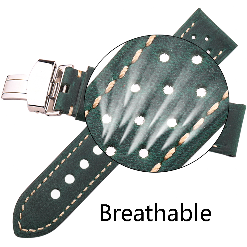 Retro Calf Leather Watch Bands - огляд і ціна Curved Spring Bar